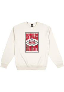 Uscape Rutgers Scarlet Knights Mens White Heavyweight Poster Long Sleeve Crew Sweatshirt