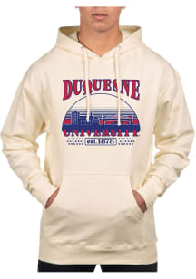 Uscape Duquesne Dukes Mens White Stars Pullover Long Sleeve Hoodie