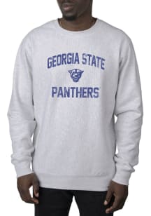 Uscape Georgia State Panthers Mens Grey Premium Heavyweight Vintage Long Sleeve Crew Sweatshirt