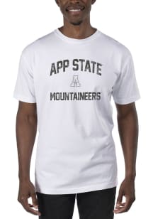 Uscape Appalachian State Mountaineers White Dyed Vintage Logo Short Sleeve T Shirt