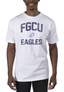 Uscape Florida Gulf Coast Eagles White Dyed Vintage Logo Short Sleeve T Shirt