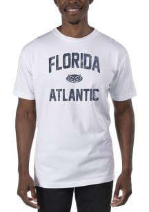 Uscape Florida Atlantic Owls White Dyed Vintage Logo Short Sleeve T Shirt