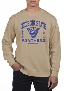 Uscape Georgia State Panthers Mens Tan Pigment Dyed Wilder Long Sleeve Crew Sweatshirt