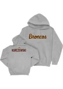Ava Kurczewski Campus Ink Western Michigan Broncos Youth NIL Script Long Sleeve Player Hoodie Grey