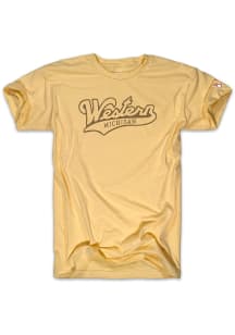 The Mitten State Western Michigan Broncos Yellow Script Short Sleeve Fashion T Shirt