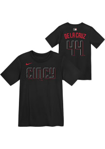 Elly De La Cruz  Cincinnati Reds Boys Black Alt NN Short Sleeve T-Shirt