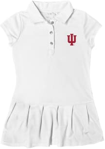 Indiana Hoosiers Toddler Girls White Caroline Short Sleeve Dress