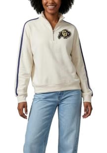 Colorado Buffaloes Womens White Varsity Qtr Zip