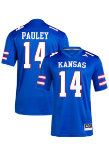 Mikey Pauley  Adidas Kansas Jayhawks Royal Blue NIL Name And Number Football Jersey