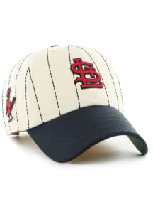 47 St Louis Cardinals Rawlings Pin Stripe Clean Up Adjustable Hat - White