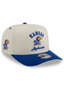 New Era Kansas Jayhawks Arched 9FIFTY A Frame Adjustable Hat - Ivory