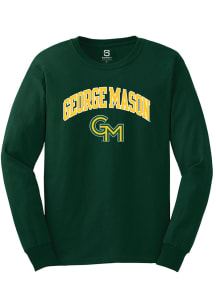 Summit Sportswear George Mason University Green Arch Logo Long Sleeve T Shirt