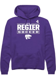 Alix Regier K-State Wildcats Mens Purple NIL Stacked Box Player Hood