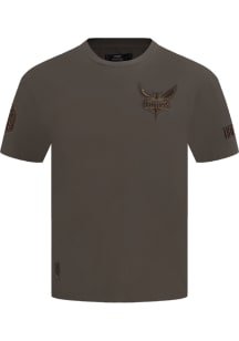 Pro Standard Charlotte Hornets Brown Neutral Mash Up Short Sleeve T Shirt