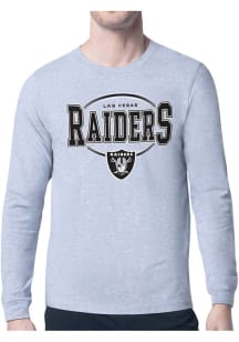 Starter Las Vegas Raiders Grey Team Track Long Sleeve T Shirt