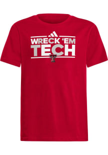 Adidas Texas Tech Red Raiders Youth Red Fresh Short Sleeve T-Shirt