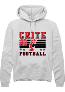 Cj Crite Cincinnati Bearcats Mens White Football NIL Striped Player Hood