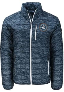 Cutter and Buck New York City FC Mens Navy Blue Rainier PrimaLoft Printed Filled Jacket
