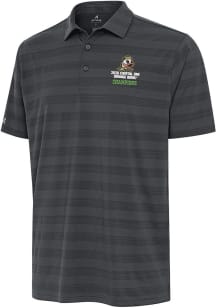 Antigua Oregon Ducks Mens Dark Grey 2025 Orange Bowl Champions Tunnel Short Sleeve Polo