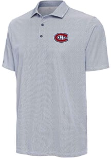 Antigua Montreal Canadiens Mens Navy Blue Pave Short Sleeve Polo