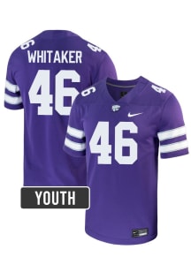 Darien Whitaker K-State Wildcats Youth Purple Nike NIL Name And Number Football Jersey