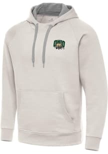 Antigua Ohio Bobcats Mens White Victory Long Sleeve Hoodie