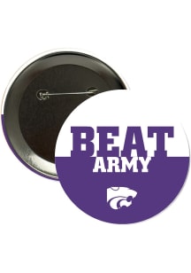K-State Wildcats BEAT Army 3" Button - Purple