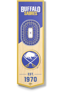 Buffalo Sabres 6x19 3D Stadium Banner - Navy Blue