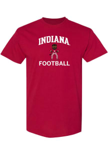 Indiana Hoosiers Crimson Arch Bison Football Short Sleeve T Shirt