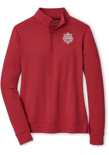 Peter Millar Indiana Hoosiers Womens Crimson 2025 College Football National Champions Qtr Zip Pull..