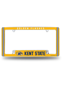 Kent State Golden Flashes Classic All Over Chrome License Plate Frame - White