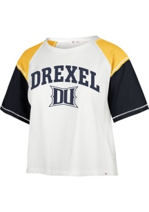 47 Drexel Dragons Womens White Serenity Gia Short Sleeve T-Shirt