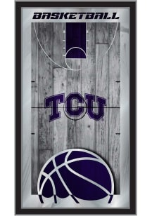 TCU Horned Frogs Basketball Hanging Back Bar Mirror