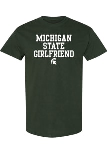 Michigan State Spartans Womens Green Basic Block Girlfriend Short Sleeve T-Shirt