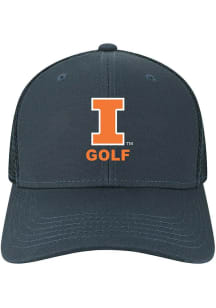 Legacy Illinois Fighting Illini Golf Mid Pro Trucker Adjustable Hat - Navy Blue