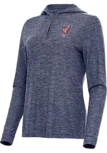 Antigua Indy Eleven Womens Navy Blue Daybreak Qtr Zip