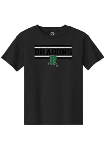 Summit Sportswear Dayton Dragons Youth Black Double Bars Short Sleeve T-Shirt