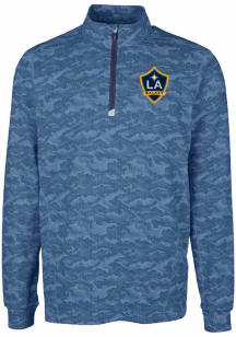 Cutter and Buck LA Galaxy Mens Navy Blue Traverse Camo Big and Tall Qtr Zip