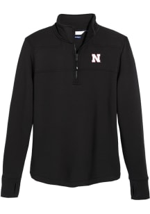 Vineyard Vines Nebraska Cornhuskers Womens Black Dreamcloth Shep Shirt Qtr Zip