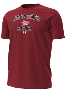 Under Armour CSU Chico Wildcats Crimson Soccer Performance Short Sleeve T Shirt