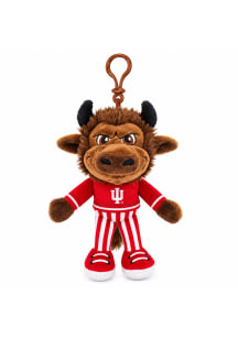 Indiana Hoosiers Mascot Bag Clip Keychain - Crimson