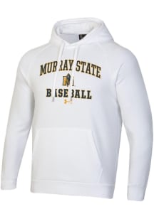 Under Armour Murray State Racers Mens White Baseball Rival Long Sleeve Hoodie