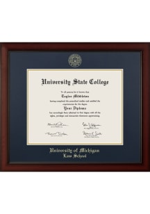 Michigan Wolverines Embossed Paxton Diploma Frame - Navy Blue