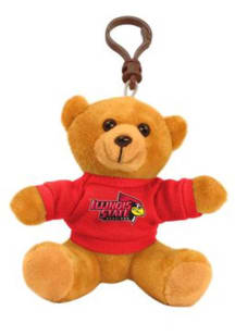 Illinois State Redbirds Bear Plush Keychain - Red