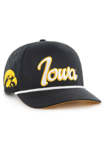 47 Iowa Hawkeyes Overhand Hitch Adjustable Hat - Black