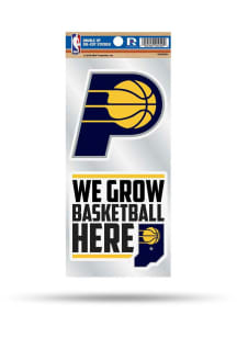 Indiana Pacers Double Up Die Cut Auto Decal - Gold