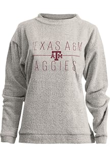 Pressbox Texas A&M Aggies Womens Oatmeal Comfy Terry Crew Sweatshirt
