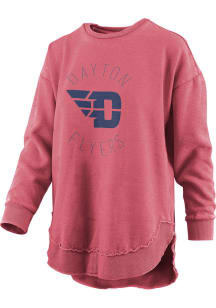 Pressbox Dayton Flyers Womens Red Bakersfield Crew Sweatshirt