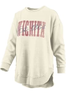 Pressbox Wichita Womens Ivory Script Crew Sweatshirt