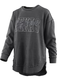 Pressbox Texas Womens Black Wordmark Crew Sweatshirt